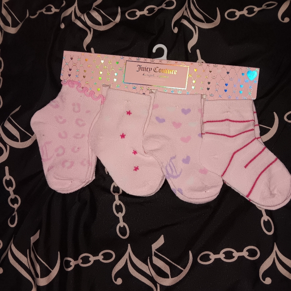 Juicy Couture Pink Baby Socks Set 10 Pairs